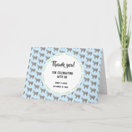 Cartão De Agradecimento Elefante Bebê