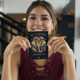 Cartão De Agradecimento Elefante Celebratório: Jakes Irrelephant Aniversár