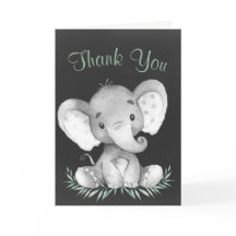 Elefante De Aquarela De Chalkboard Obrigado