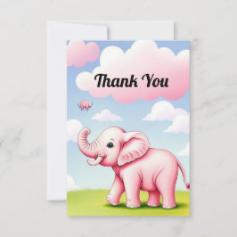 Cartão De Agradecimento Elefante para Bebê