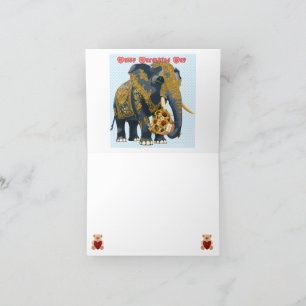Cartão De Agradecimento Elefante para o dia dos namorados.