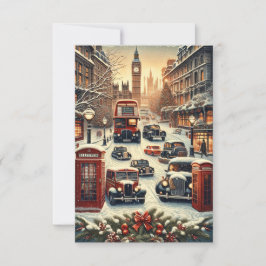 Cartão De Agradecimento Elegância de Natal em Londres