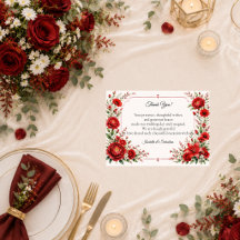 Elegância Floral Escarlate Romântica Casamento