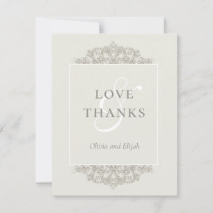 Cartão De Agradecimento Elegância Formal Dourada do Sparkle Vintage
