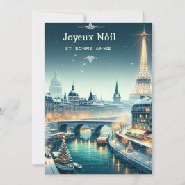 Cartão De Agradecimento Elegância Invernal Parisiense