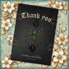 Cartão De Agradecimento elegância mecânica, a aranha no escuro