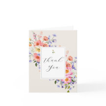 Elegância Rosa Boho Floral Obrigado