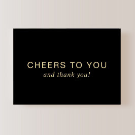 Cartão De Agradecimento Elegant 70th Birthday Black Gold