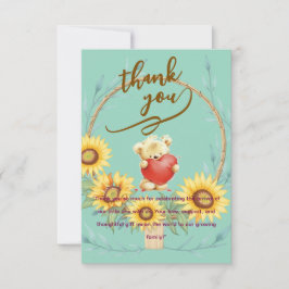Cartão De Agradecimento Elegant Baby personalized Flat Thank You Card