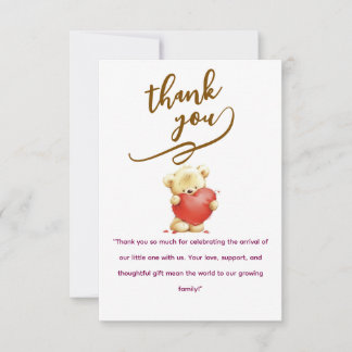 Cartão De Agradecimento Elegant Baby personalized Flat Thank You Card
