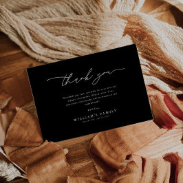 Cartão De Agradecimento Elegant Black Funeral