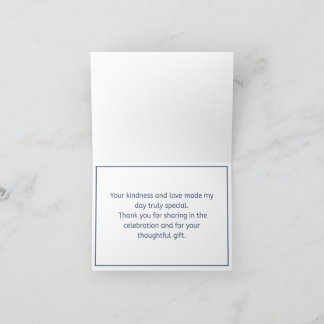 Cartão De Agradecimento Elegant Blue Floral Thank You Card