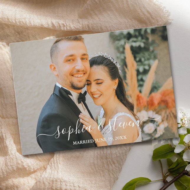 Cartão De Agradecimento Elegant Blue Mediterranean Lemon Wedding (Criador carregado)