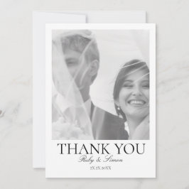 Cartão De Agradecimento Elegant Botanical Floral Wedding