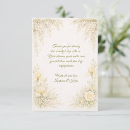 Cartão De Agradecimento Elegant Botanical Wedding 