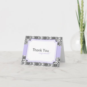 Cartão De Agradecimento Elegant Damask Thank You Cards