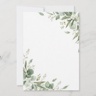 Cartão De Agradecimento Elegant Eucalyptus Botanical Wedding Thank You Car