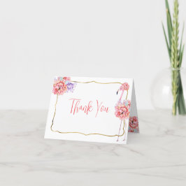 Cartão De Agradecimento Elegant Flamingo Note Card