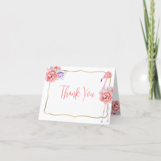 Cartão De Agradecimento Elegant Flamingo Note Card
