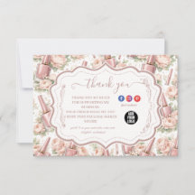 Elegant Floral Nail Artist Business