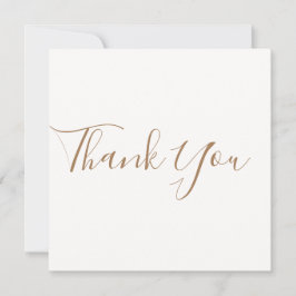 Cartão De Agradecimento Elegant Ivory Photo Wedding Thank You Card