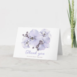 Cartão De Agradecimento Elegant Lavender Orchid Baby Shower Thank You Card