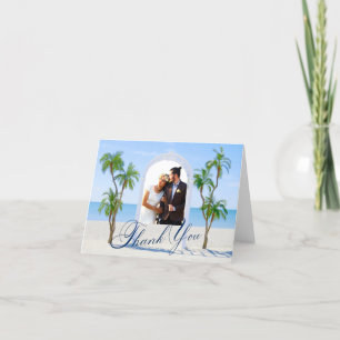 Cartão De Agradecimento Elegant Ocean Palm Beach Summer Thank You Card
