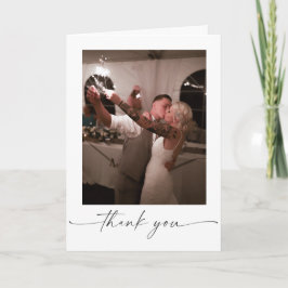 Cartão De Agradecimento Elegant Script Folded Wedding Thank You Card
