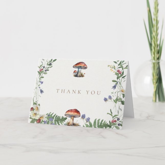 Cartão De Agradecimento Elegant Woodland | Forest Wedding (Frente)