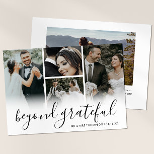 Cartão De Agradecimento Elegante Além Da Grata Foto De Casamento