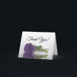 Cartão De Agradecimento Elegante Ametyst Rosa Purple Foto Dentro de Casame<br><div class="desc">Esta bela carta é a forma perfeita de obrigado dos seus convidados de casamento por fazerem parte do vosso dia especial. A frente apresenta um elegante rosa púrpura de cor ametista, longo e empinado, deitado ao seu lado, refletindo em água com um belo título de roteiro que lê "obrigado você"....</div>