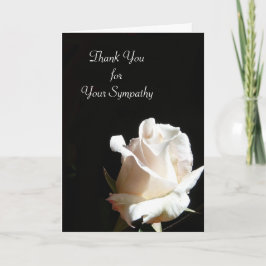 Cartão De Agradecimento Elegante Black and White Rose Obrigado