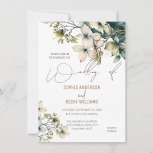 Cartão De Agradecimento Elegante Boho Fofo Floral de Flores Silvestres car