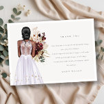 Cartão De Agradecimento Elegante Boho Lilac Wedding Gown Chá de panela<br><div class="desc">Se precisar de mais alguma personalização,  por favor,  sinta-se à vontade para me enviar uma mensagem em yellowfebstudio@gmail.com.</div>
