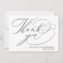 Elegante Casamento Moderno com Letra Preta e Branc