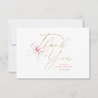 Cartão de Agradecimento Elegante Chique e Capricho