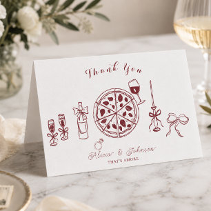 Cartão De Agradecimento Elegante, é amor, festa de noivado
