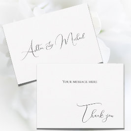 Cartão de Agradecimento Elegante e Moderno