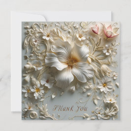 Cartão De Agradecimento Elegante e ornamentado