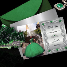 Elegante Emerald Green | Diamond Crown Quinceañera