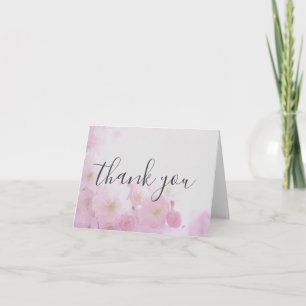 Cartão De Agradecimento Elegante Escrita Moderna Simples Floral