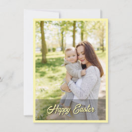 Cartão De Agradecimento Elegante Foto Chic Pastel Bonita Páscoa Feliz