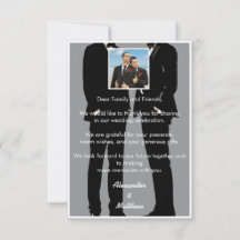 Elegante Foto de Casamento Cinza de Homens Gays Mo