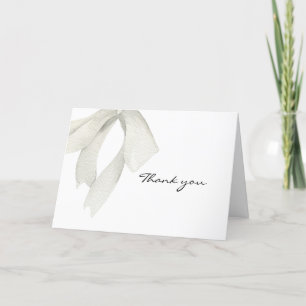 Cartão De Agradecimento Elegante Noiva Moderna de Branco Ela Está se Casan
