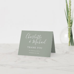 Cartão De Agradecimento Elegante Script de Assinatura Obrigado