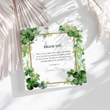 Elegante Shamrock Clover Sympathy