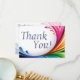 Cartão De Agradecimento Elegante Swirling Rainbow Splash - Obrigado - 3 (Frente/Verso In Situ)