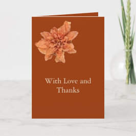 Cartão De Agradecimento Elegante Terracotta Floral | Casamento Personaliza