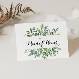 Cartão De Agradecimento Elegante Tropical Green Bridal Party - Obrigado