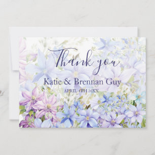 Cartão De Agradecimento Elegante Vinca Casamento Obrigado
